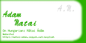 adam matai business card